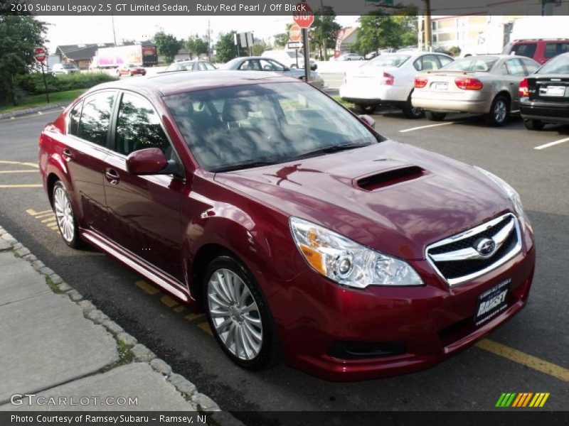 Ruby Red Pearl / Off Black 2010 Subaru Legacy 2.5 GT Limited Sedan