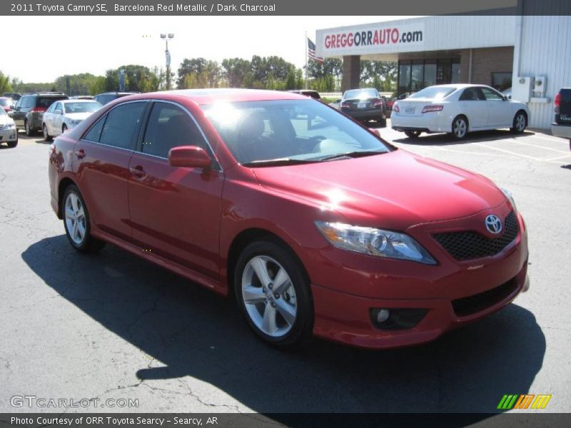 Barcelona Red Metallic / Dark Charcoal 2011 Toyota Camry SE