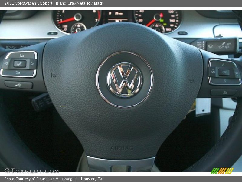 Island Gray Metallic / Black 2011 Volkswagen CC Sport