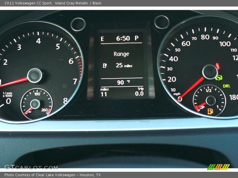 Island Gray Metallic / Black 2011 Volkswagen CC Sport