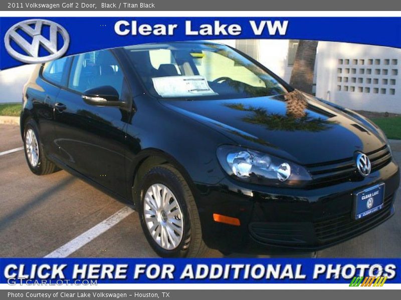 Black / Titan Black 2011 Volkswagen Golf 2 Door