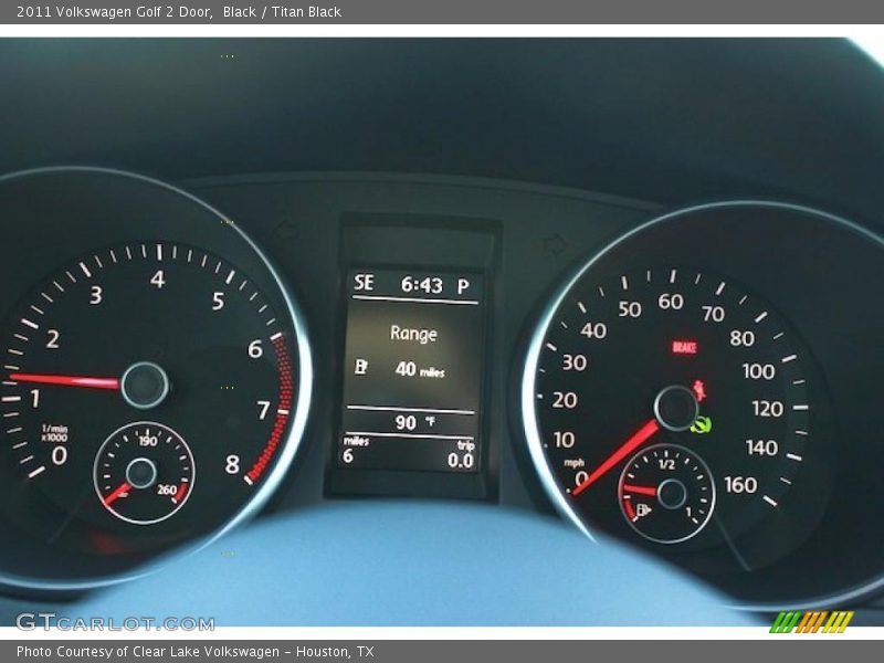 Black / Titan Black 2011 Volkswagen Golf 2 Door