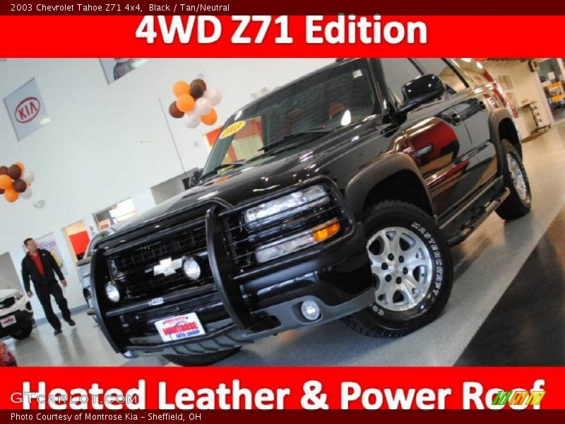 Black / Tan/Neutral 2003 Chevrolet Tahoe Z71 4x4