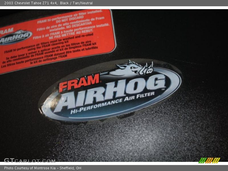 Black / Tan/Neutral 2003 Chevrolet Tahoe Z71 4x4