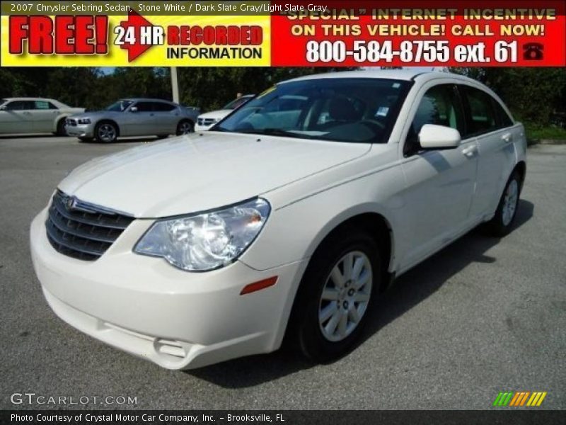 Stone White / Dark Slate Gray/Light Slate Gray 2007 Chrysler Sebring Sedan