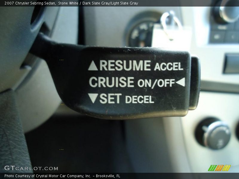 Stone White / Dark Slate Gray/Light Slate Gray 2007 Chrysler Sebring Sedan