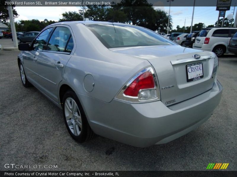 Brilliant Silver Metallic / Charcoal Black 2009 Ford Fusion SEL