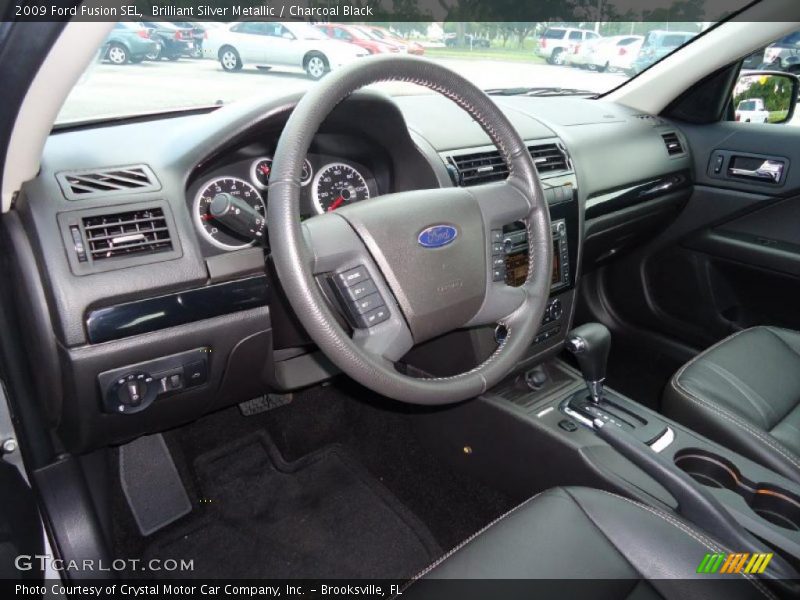 Brilliant Silver Metallic / Charcoal Black 2009 Ford Fusion SEL