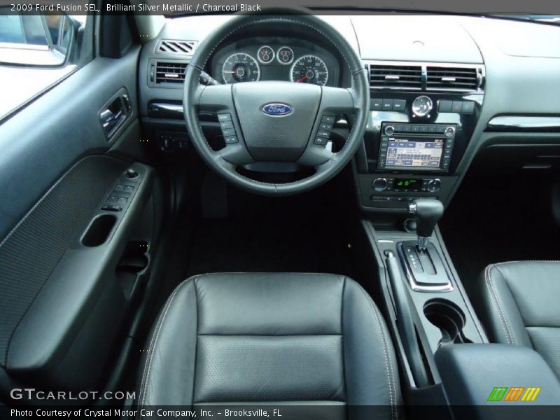 Brilliant Silver Metallic / Charcoal Black 2009 Ford Fusion SEL