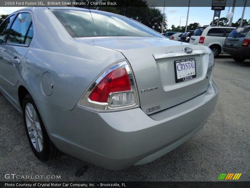 Brilliant Silver Metallic / Charcoal Black 2009 Ford Fusion SEL