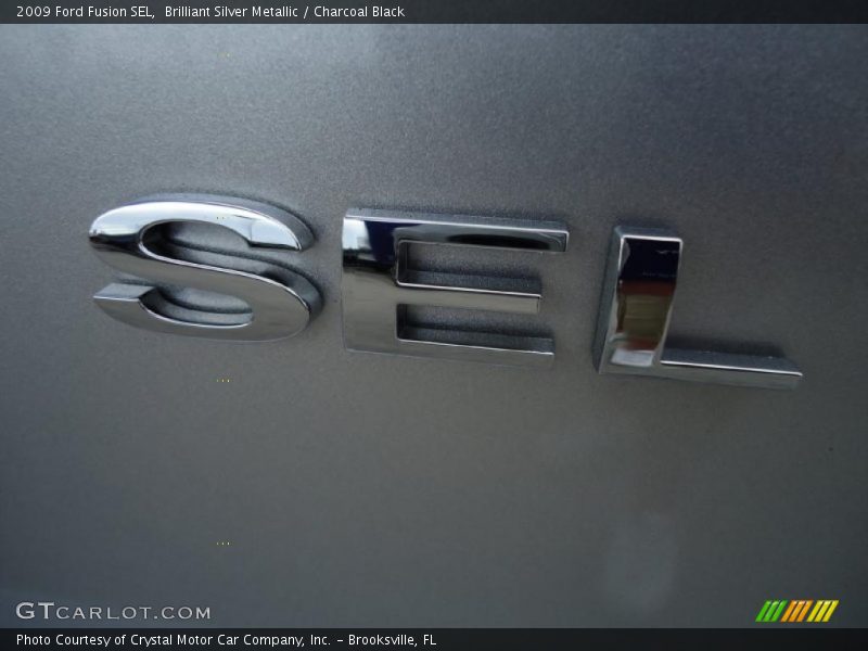Brilliant Silver Metallic / Charcoal Black 2009 Ford Fusion SEL
