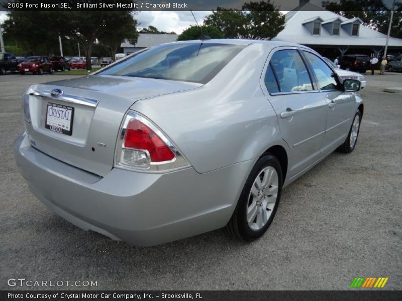 Brilliant Silver Metallic / Charcoal Black 2009 Ford Fusion SEL