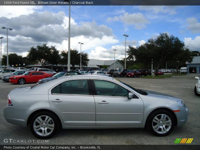 Brilliant Silver Metallic / Charcoal Black 2009 Ford Fusion SEL