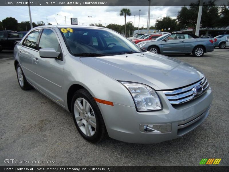 Brilliant Silver Metallic / Charcoal Black 2009 Ford Fusion SEL