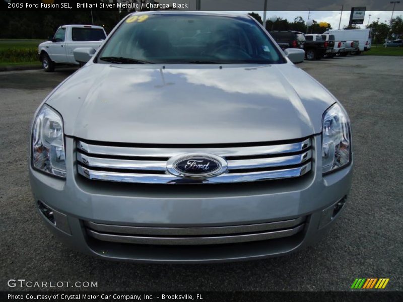 Brilliant Silver Metallic / Charcoal Black 2009 Ford Fusion SEL