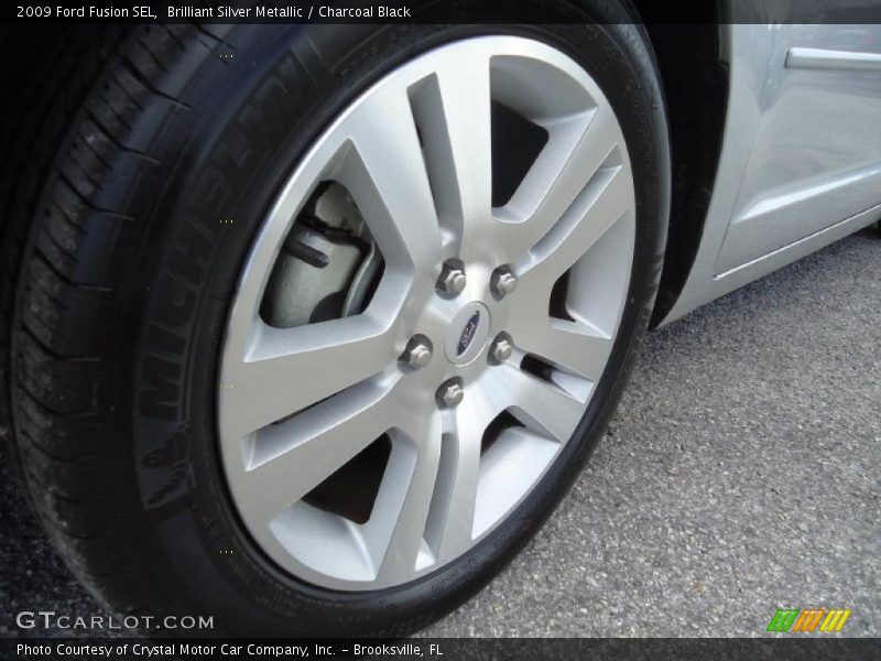 Brilliant Silver Metallic / Charcoal Black 2009 Ford Fusion SEL