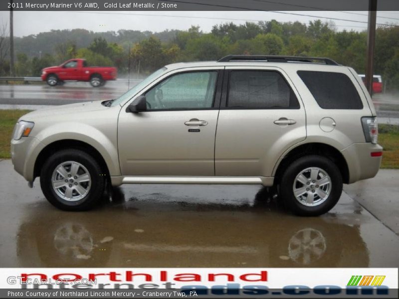 Gold Leaf Metallic / Stone 2011 Mercury Mariner V6 AWD