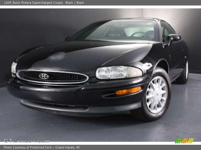 Black / Black 1995 Buick Riviera Supercharged Coupe