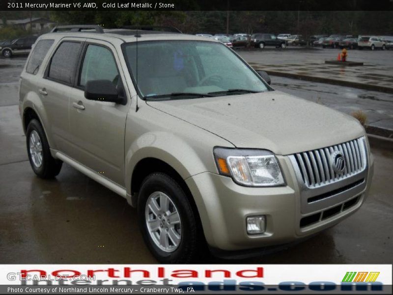 Gold Leaf Metallic / Stone 2011 Mercury Mariner V6 AWD