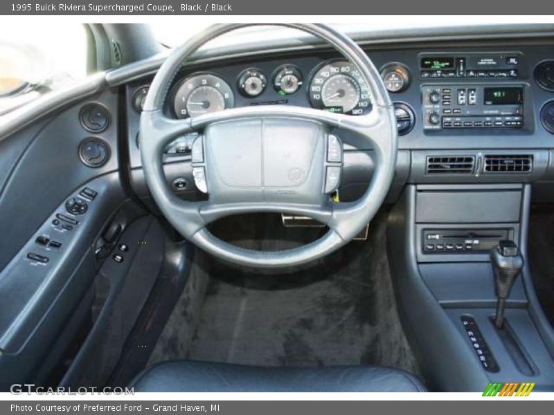 Black / Black 1995 Buick Riviera Supercharged Coupe