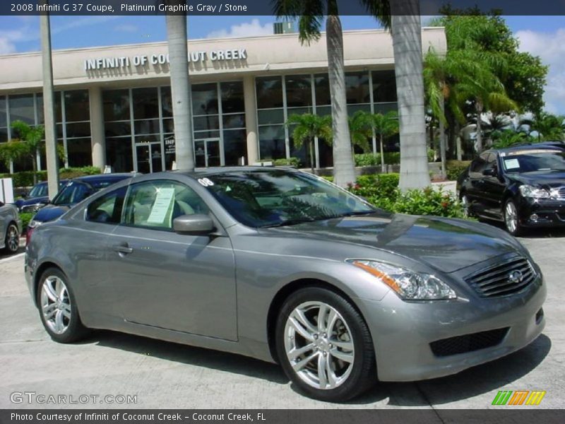 Platinum Graphite Gray / Stone 2008 Infiniti G 37 Coupe