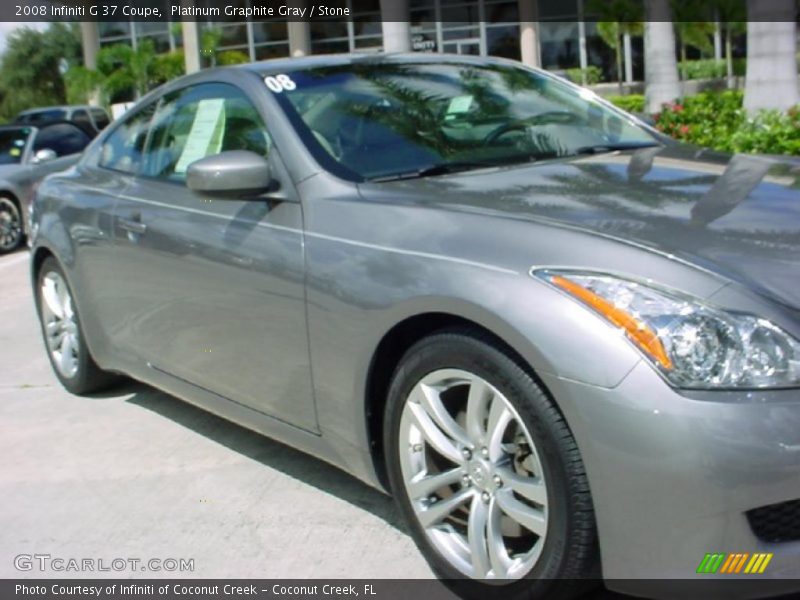 Platinum Graphite Gray / Stone 2008 Infiniti G 37 Coupe