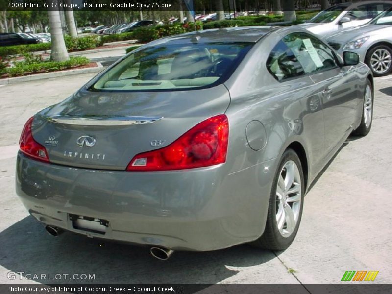 Platinum Graphite Gray / Stone 2008 Infiniti G 37 Coupe