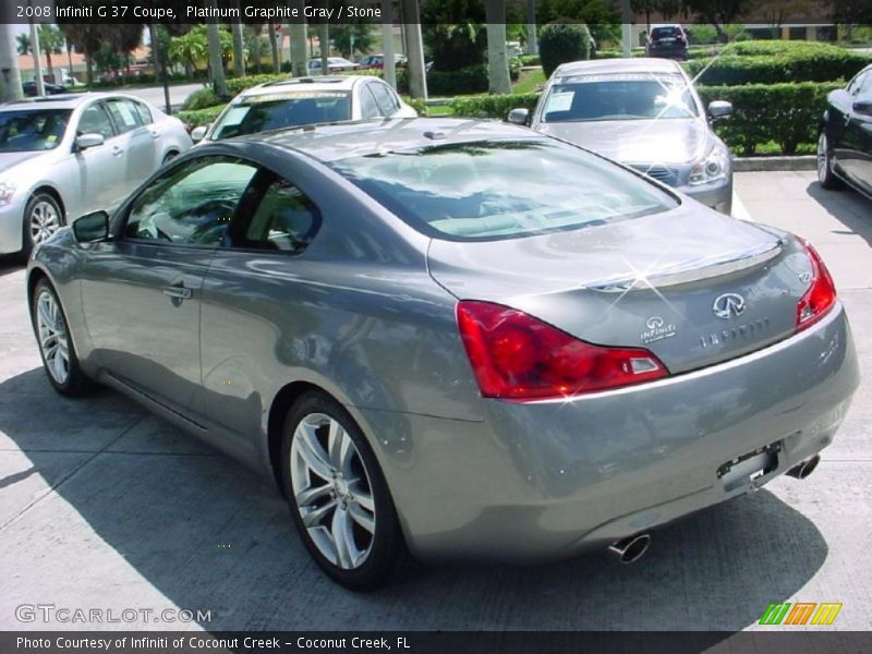 Platinum Graphite Gray / Stone 2008 Infiniti G 37 Coupe