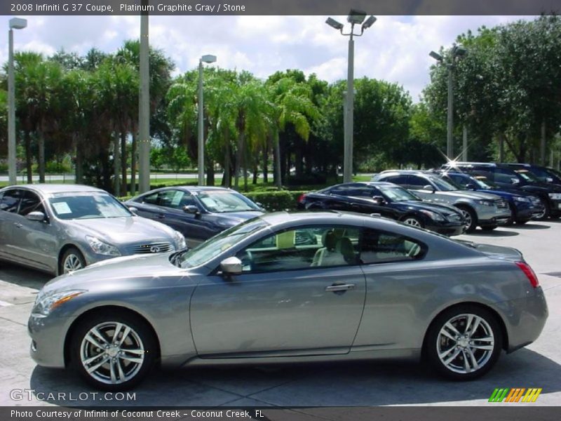 Platinum Graphite Gray / Stone 2008 Infiniti G 37 Coupe