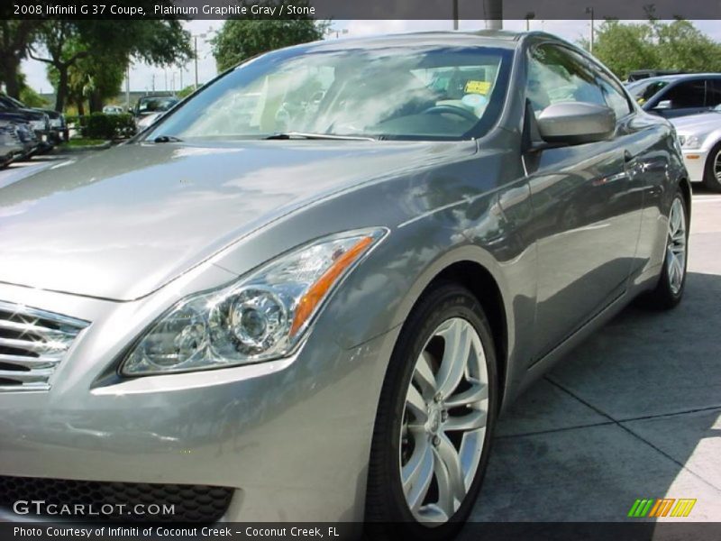 Platinum Graphite Gray / Stone 2008 Infiniti G 37 Coupe