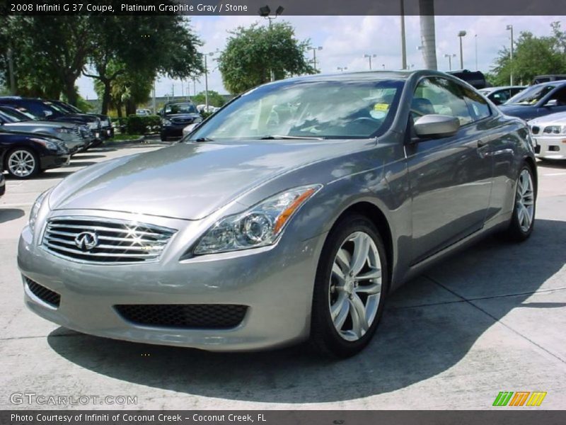 Platinum Graphite Gray / Stone 2008 Infiniti G 37 Coupe