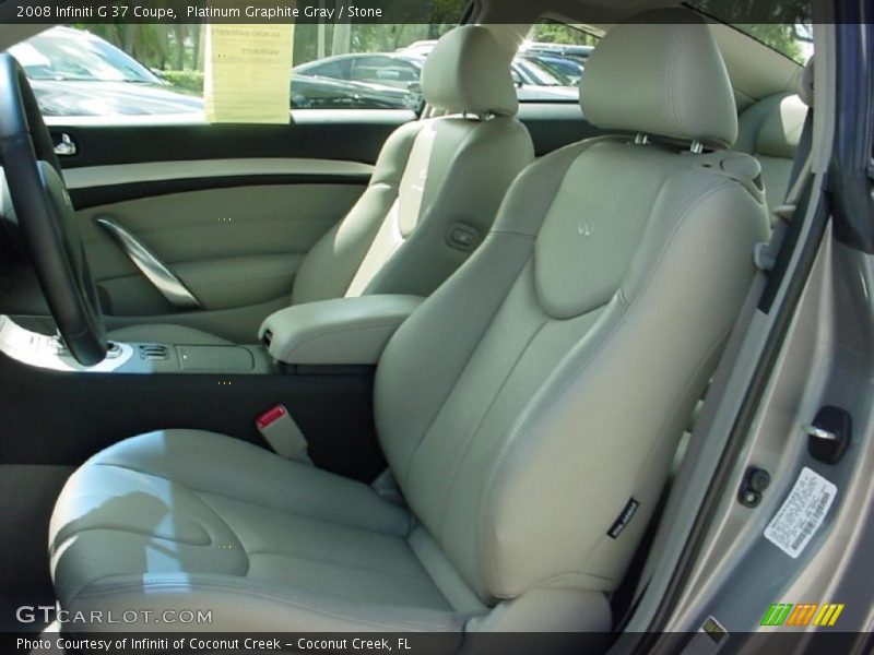 Platinum Graphite Gray / Stone 2008 Infiniti G 37 Coupe