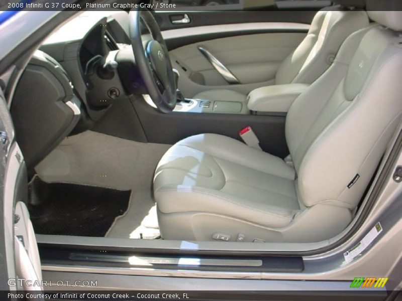 Platinum Graphite Gray / Stone 2008 Infiniti G 37 Coupe