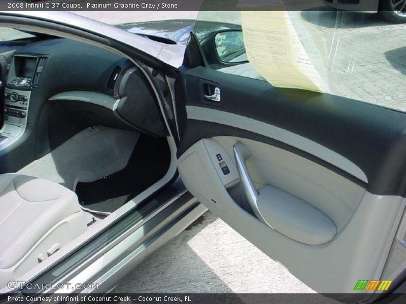 Platinum Graphite Gray / Stone 2008 Infiniti G 37 Coupe