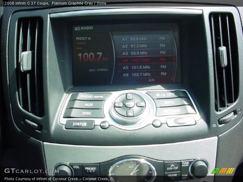 Platinum Graphite Gray / Stone 2008 Infiniti G 37 Coupe