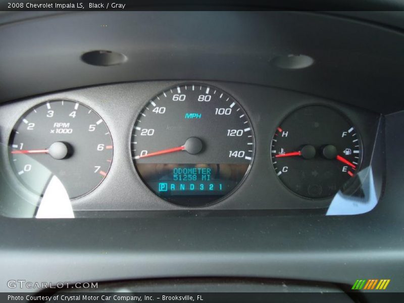 Black / Gray 2008 Chevrolet Impala LS