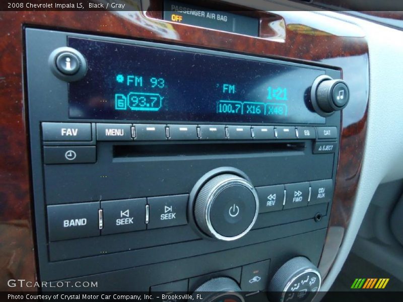 Black / Gray 2008 Chevrolet Impala LS