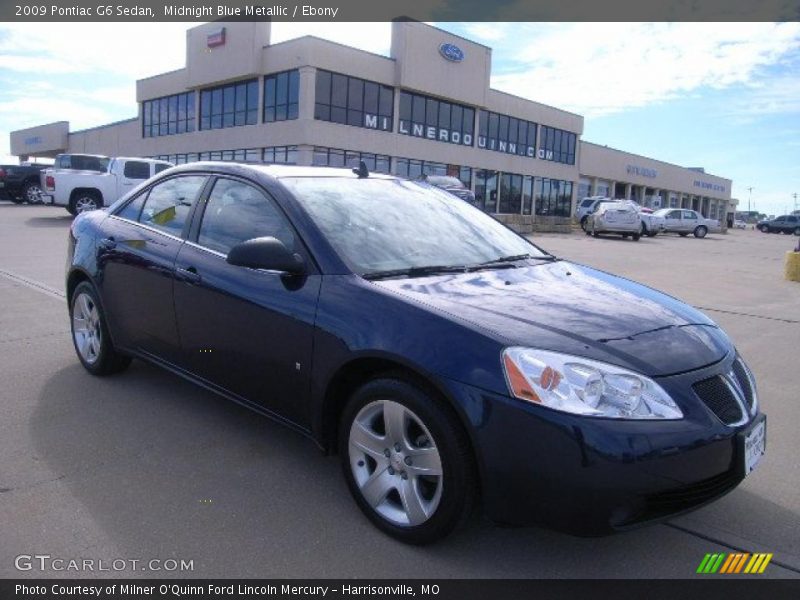 Midnight Blue Metallic / Ebony 2009 Pontiac G6 Sedan