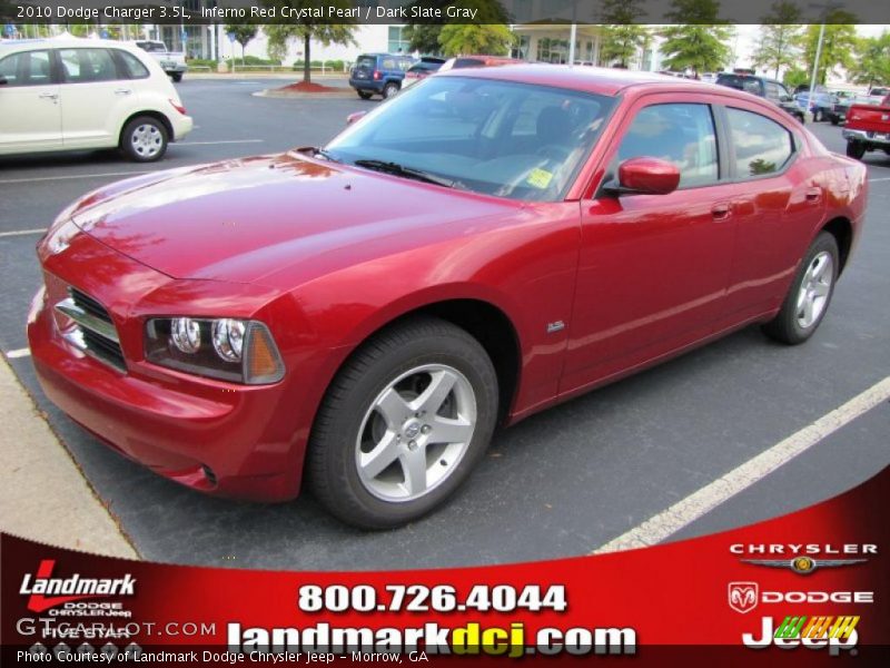 Inferno Red Crystal Pearl / Dark Slate Gray 2010 Dodge Charger 3.5L