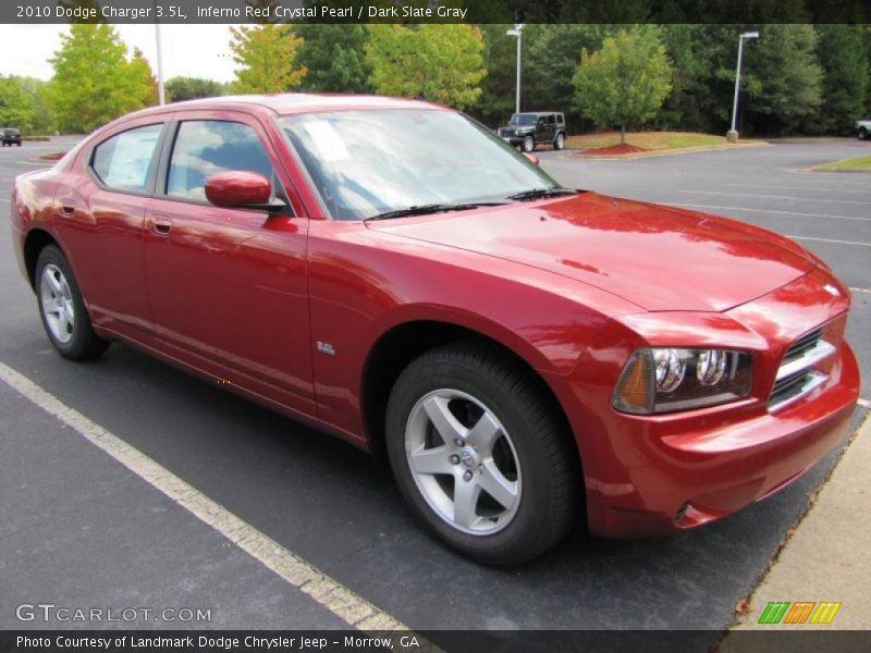 Inferno Red Crystal Pearl / Dark Slate Gray 2010 Dodge Charger 3.5L