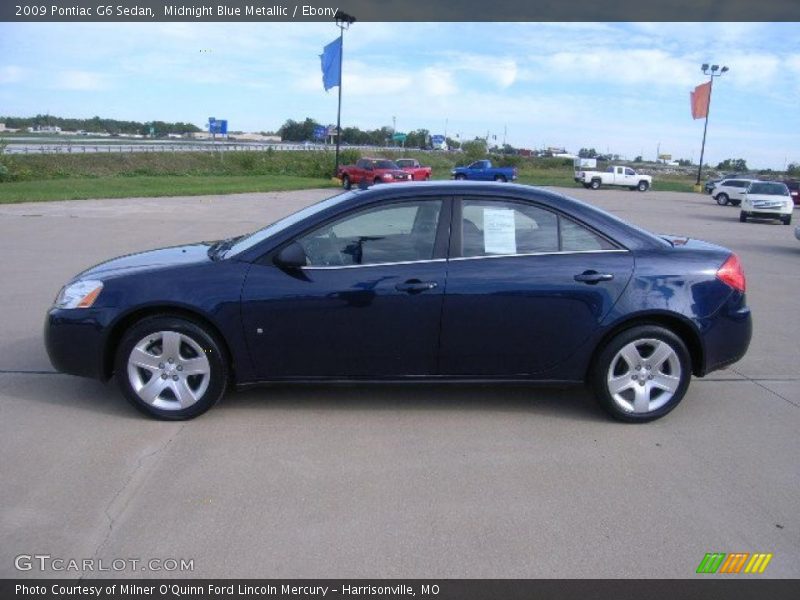Midnight Blue Metallic / Ebony 2009 Pontiac G6 Sedan