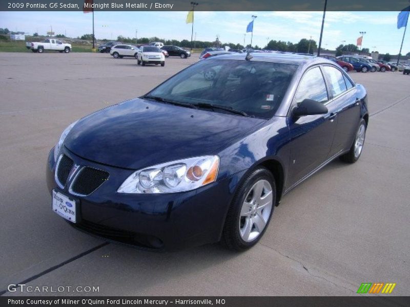 Midnight Blue Metallic / Ebony 2009 Pontiac G6 Sedan