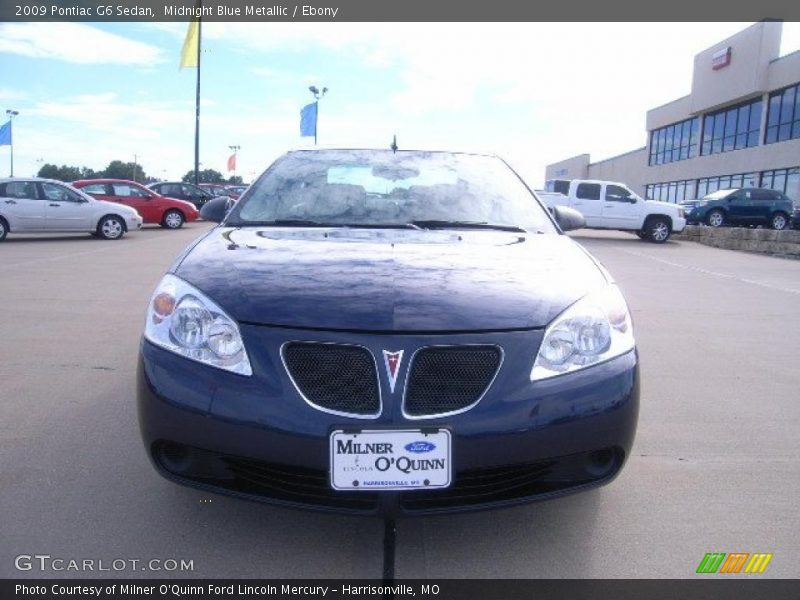 Midnight Blue Metallic / Ebony 2009 Pontiac G6 Sedan