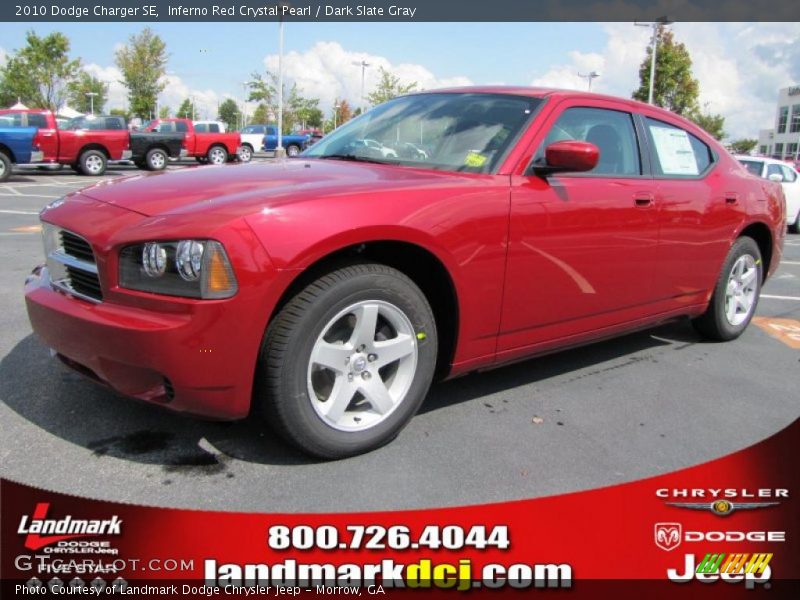 Inferno Red Crystal Pearl / Dark Slate Gray 2010 Dodge Charger SE