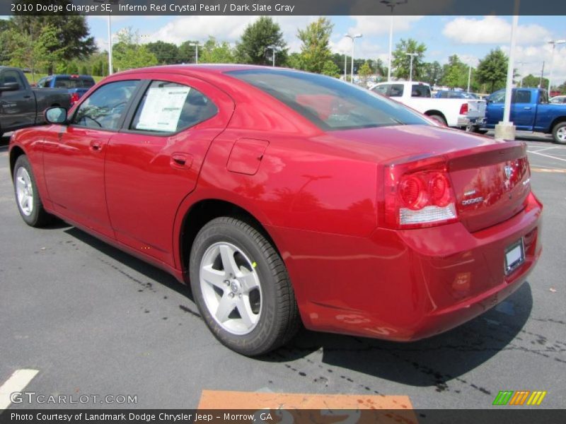 Inferno Red Crystal Pearl / Dark Slate Gray 2010 Dodge Charger SE