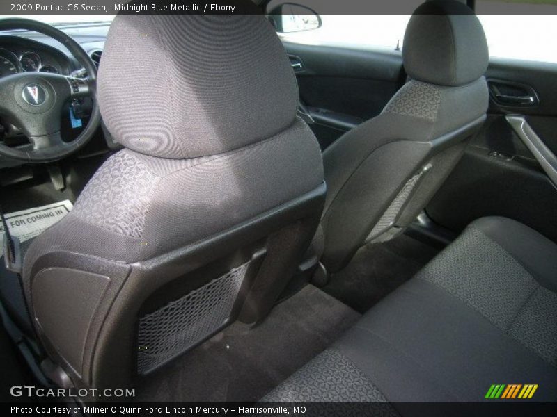 Midnight Blue Metallic / Ebony 2009 Pontiac G6 Sedan