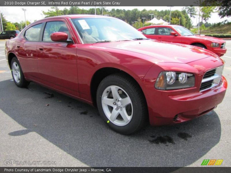 Inferno Red Crystal Pearl / Dark Slate Gray 2010 Dodge Charger SE