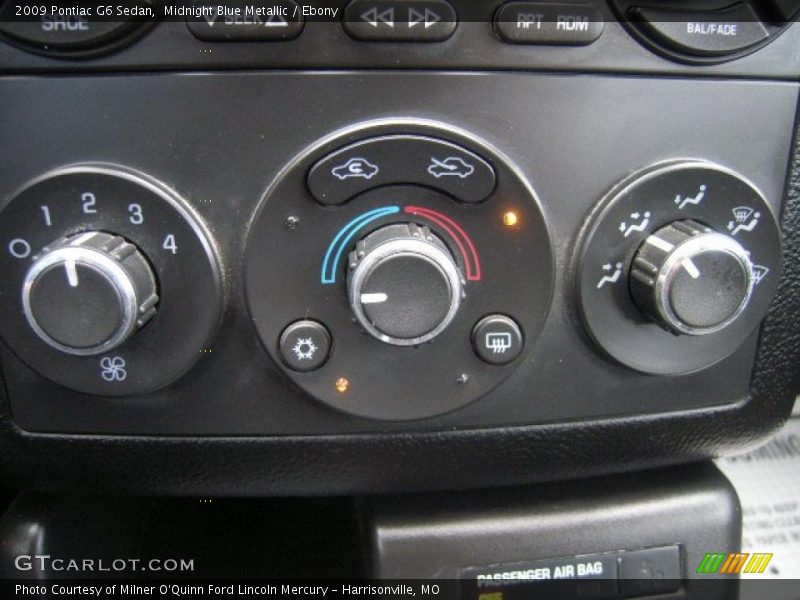 Midnight Blue Metallic / Ebony 2009 Pontiac G6 Sedan