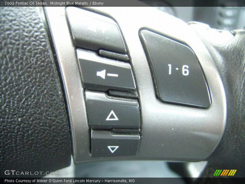 Midnight Blue Metallic / Ebony 2009 Pontiac G6 Sedan
