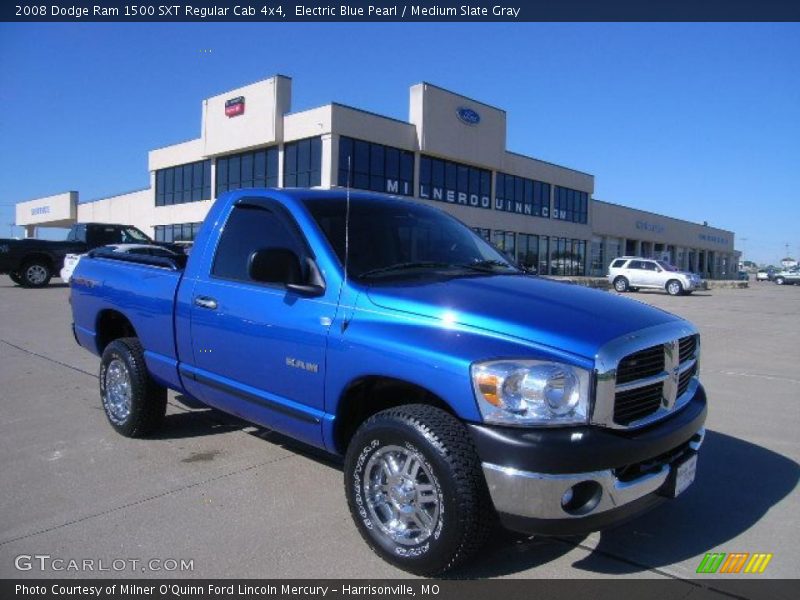 Electric Blue Pearl / Medium Slate Gray 2008 Dodge Ram 1500 SXT Regular Cab 4x4